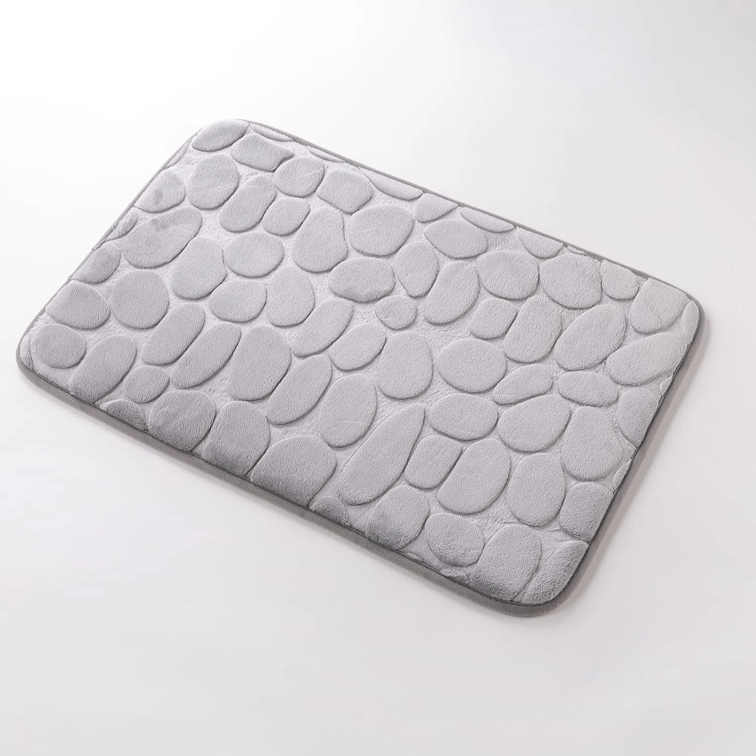 Urbane Home Bath Mat | Bathroom Mat | Mat for Bathroom | Shower Bath Tub Mat | Living Room Mat | Foot Massager Mat | Square Shape Floor Mat | SZ-01B | Gray