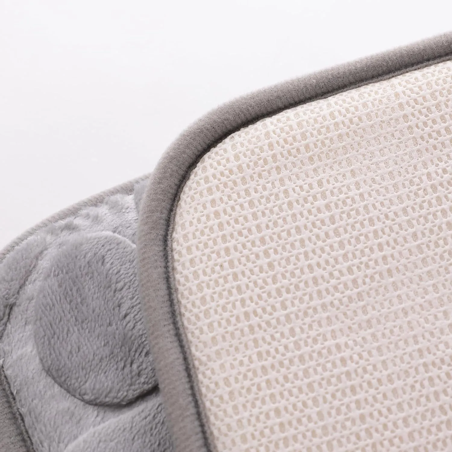 Urbane Home Bath Mat | Bathroom Mat | Mat for Bathroom | Shower Bath Tub Mat | Living Room Mat | Foot Massager Mat | Square Shape Floor Mat | SZ-01B | Gray