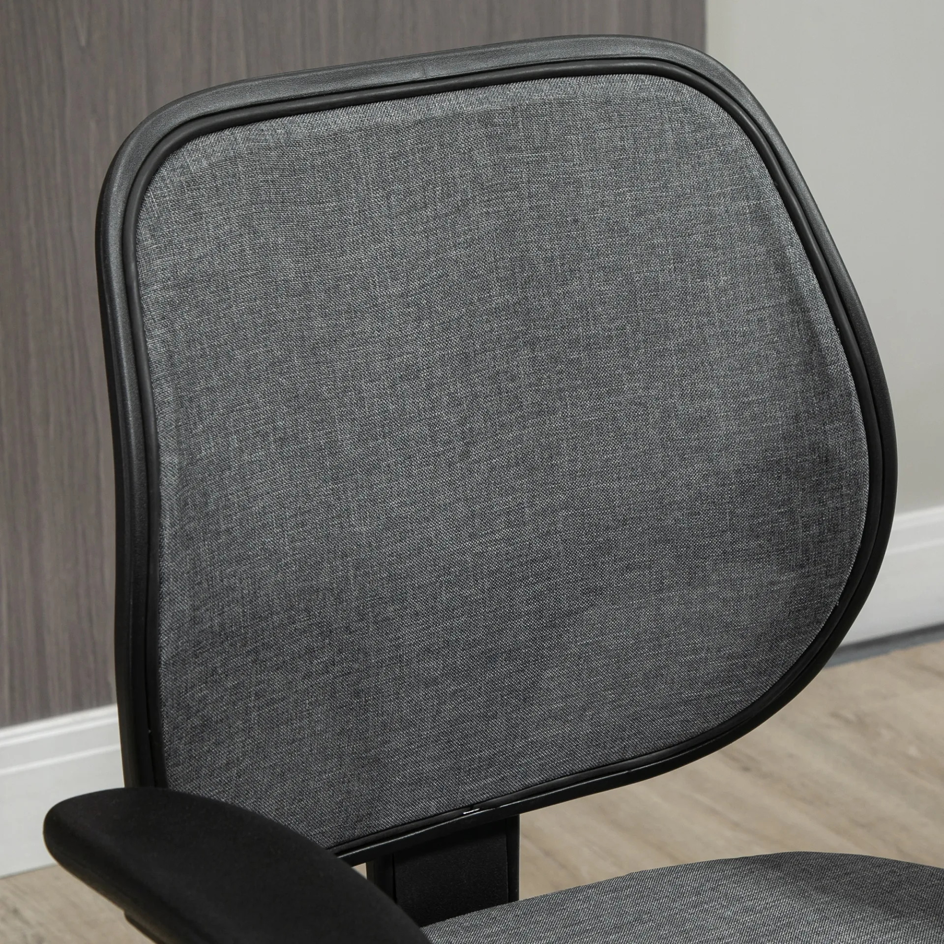 Vinsetto Adjustable Drafting Chair with Footrest Ring, Armrests & Swivel Wheels - Grey