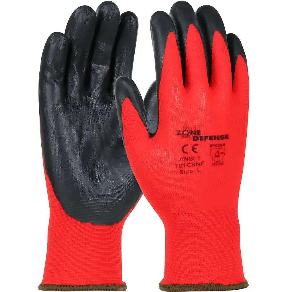 West Chester 701CRNF/S Economy Seamless Knit Nylon Glove with Nitrile Coated Foam Grip on Palm & Fingers